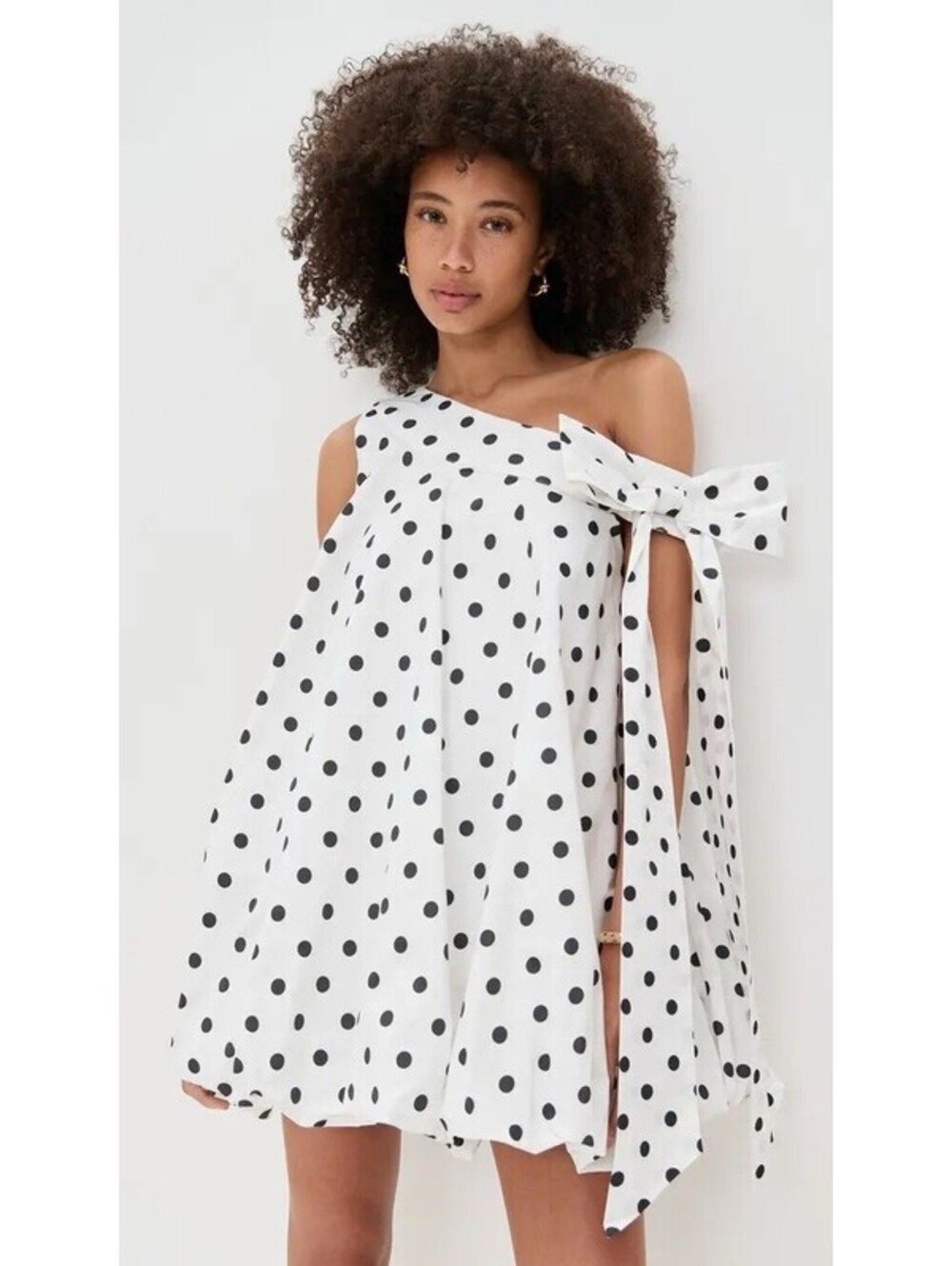 NWT Elexiay Polka Dot Bow Mini Bubble Dress Size S Coquette Whimsy LWD Bridal